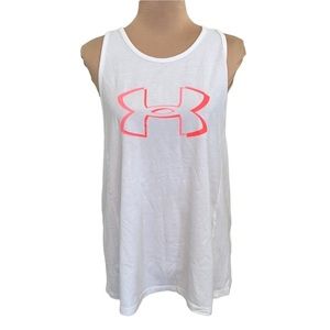 Under armor heatgear cotton racer back loose fit workout top.  LG